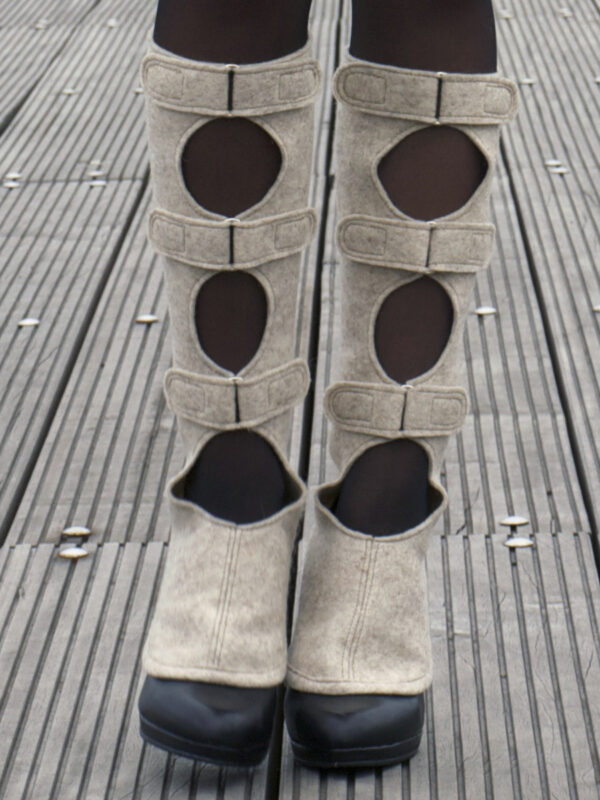 Monica | gaiters in Sixties Style - custom made, light brown