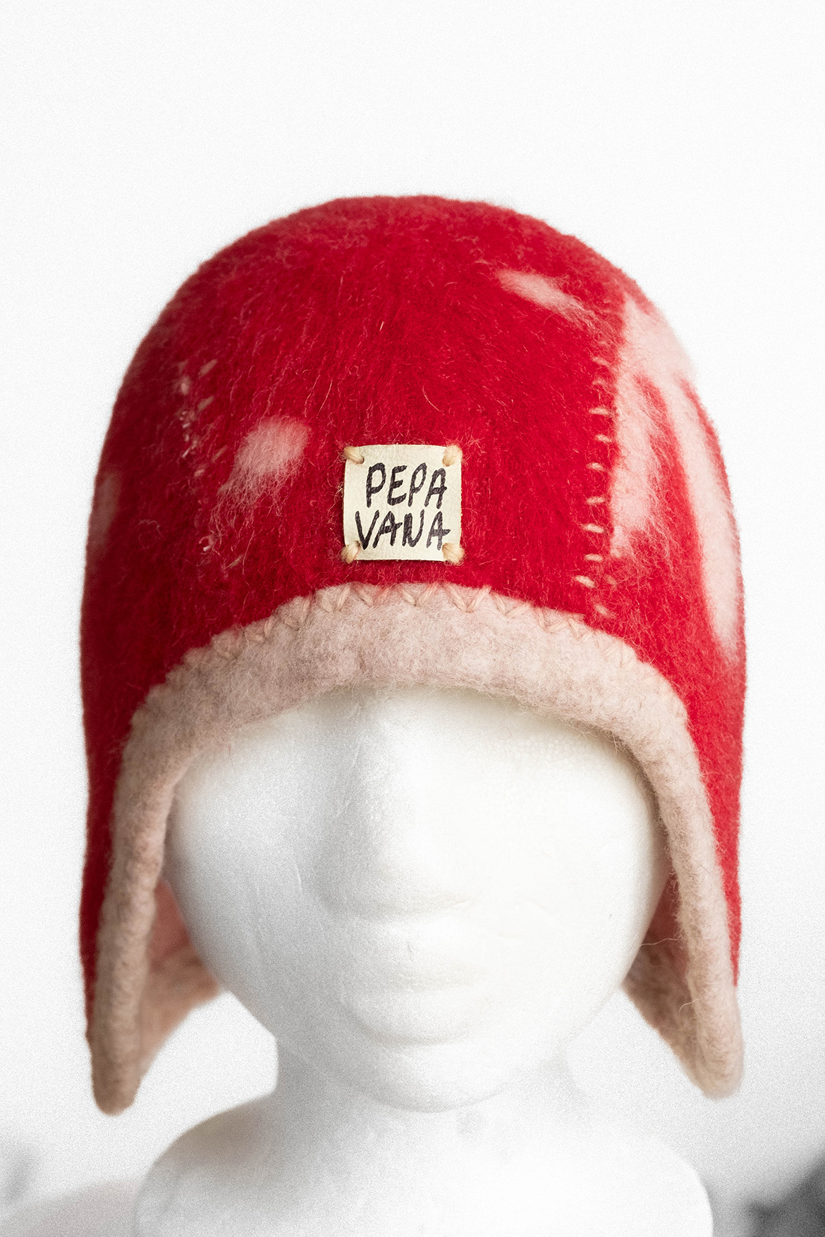 Handstitched Red Bonnet