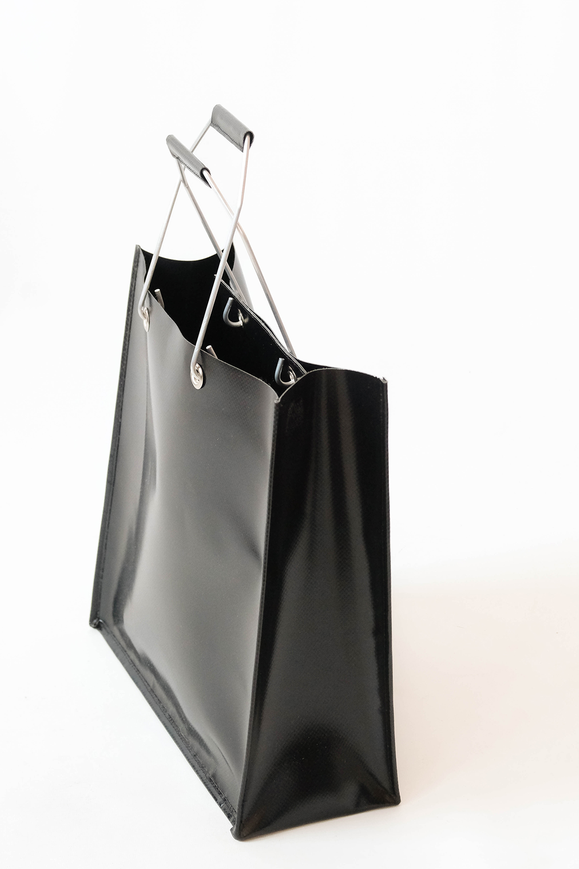Black Retro Shopper Bag